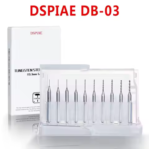 DSPIAE DB-03 Drill Bit 0.3-1.2mm Model Tool Sliver Hand Tool Hobby Accessory 10Pcs/set