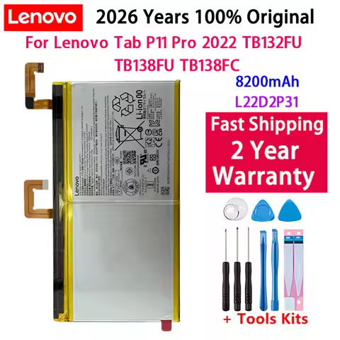 Fast Shipping L22D2P31 8200mAh Original For Lenovo Tab P11 Pro 2022 TB132FU TB138FU TB138FC Flat Tab