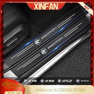 XINFAN 4Pcs Car Door Sill Side Step Plate Anti Scratch Protector Sticker For PROTON X50 X70 PERSONA SAGA IRIZ ERTIGA EXORA WAJA WIRA PREVE Accessories