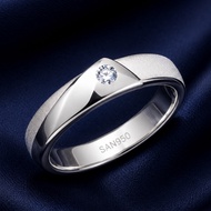 Men's Engagement Ring SAN950 P511 - 950 Silver Palladium PLATINUM | Handmade CustomRing