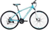 Fashionable Simplicity 26 Inch Mountain Bikes Aluminum 21 Speed Mountain Bike with Dual Disc Brake Adult Alpine Bicycle Anti-Slip Bikes Hardtail Mountain Bike (Color : Blue, Size : 15.5 Inches)