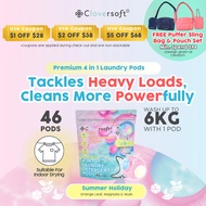 Cloversoft 4 in 1 Anti Dust Mite Laundry Capsules (Orange Leaf, Magnolia, Musk) 46 Pods