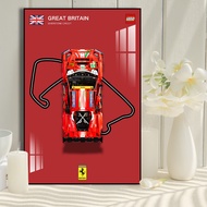 LEGO Wall Frame Ferrari488Wall Display Frame Building Block Car Background Board Display Rack Hangin