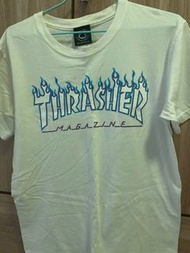 Thrasher 短袖t恤 紫火 白色