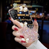 For Xiaomi Mi 10T 5G / Xiaomi Mi 10T Pro 5G Case, Fashion 3D Butterfly Glitter Sequin Sparkle Starry Space Phone Cases Clear Soft TPU Silicone Bumper Bling Shockproof Protective Casing Back Cover Women Girls Lady