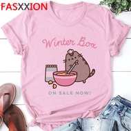 pusheen women's tshirt Harajuku Teen T Shirt women Short Sleeve Summer Tops Fashion T-shirt O-neck Compression Shirt tee