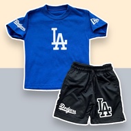 Dodgers Blue Cotton Terno for Kids