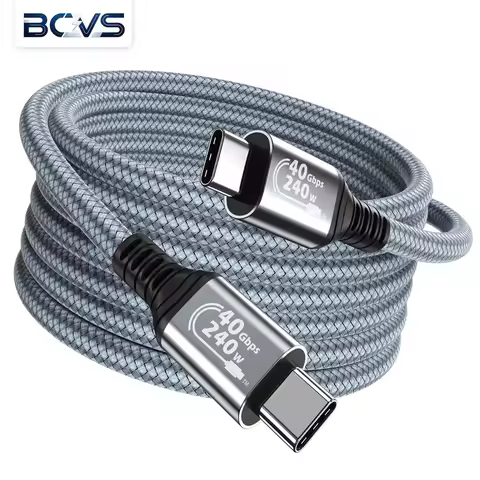 BCVS 240W USB4 USB C to USB‑C Cable 40Gbps Thunderbolt 4 8K@60Hz Video Cord for MacBook Pro iPad Pro