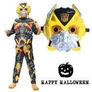 Hello Party [Children Bumblebee Muscle Costume] Transformers Costume Halloween Christmas Birthday Dr