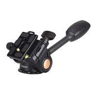 Andoer Camera Tripod Handle Ball Head 3-Way Fluid Head with Quick Release Plate 360 Degree Rotation 