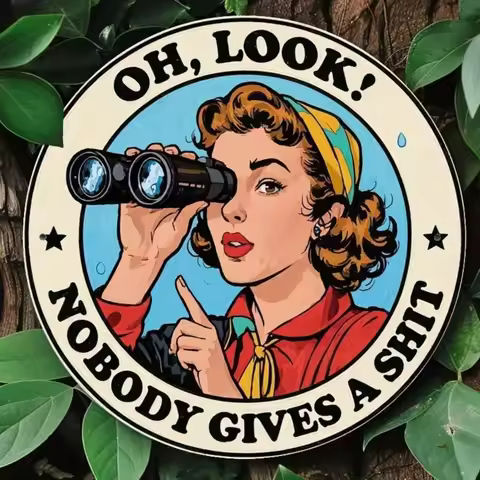 Vintage Humor Round Metal Sign 20x20 Inch "Nobody Gives a Shit" 2D Flat Wall Art Decor