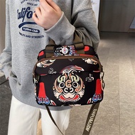 Handbag National Trendy Printed Facebook One-Shoulder Messenger Small Square Bag Lightweight Commute