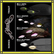 Nories Masukurouto Spoon Sofia (1.2g) / Weeper (1.5g) / Rooney (1.8g/2.2g) / Gluttony ( 1.8g/2.3g )