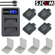 4X SJCAM Sj4000 Baery  B LCD Dual Charger for SJCAM SJ4000 SJ5000 SJ6000 SJ8000 EKEN 4K H8 H9 GIT-LB101 GIT PG900 1050