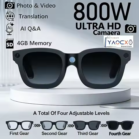 2026 New AI SmartGlasses 800W HD Camera AI Translation Shooting Everything Recognition 4GB Storage 3