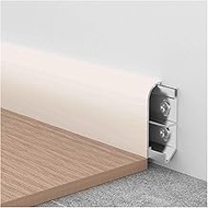 4 Pack H 3/5/7Cm Skirting Board Covers, 4.1 Ft Aluminum Channel Skirting, Durable Metal Baseboard Mo