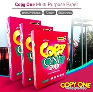 PAPER ONE BOND PAPER 70GSM SHORT/A4/LONG 500SHEETS/1 REAM