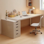 Style Desk Integrated Cream Simple Household Workbench Storage Computer Desk Desk with Cabinet Drawe