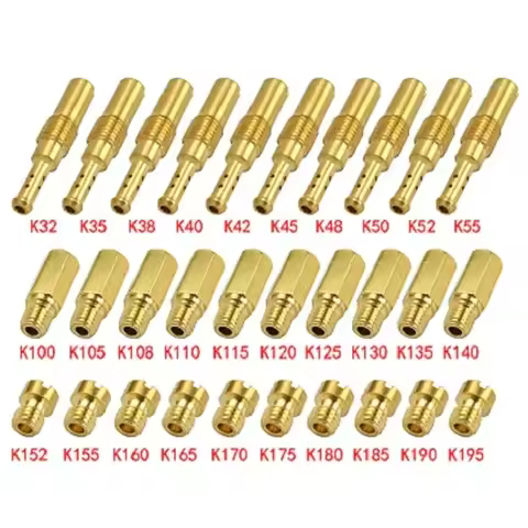 1set Copper Mortorcycle Carburetor Nozzle Main Jets and Slow Jets Replacement for PE24 26 28 30 NSR