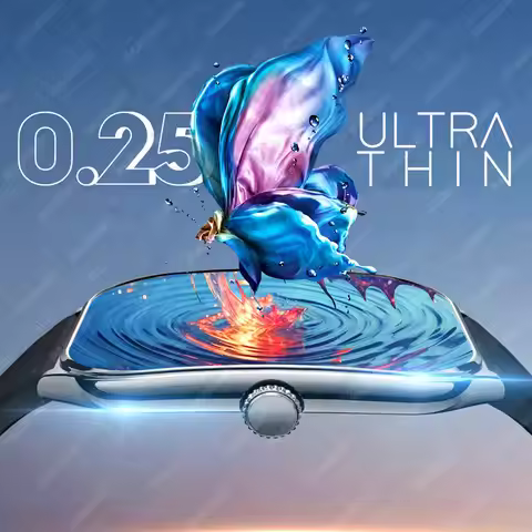 2025 New Smartwatch 0.25 inch Ultra-thin Bluetooth Call Health Monitor Watch IP68 Waterproof 100 Spo
