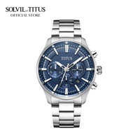 Solvil et Titus Saber Chronograph Quartz in Blue Dial and Stainless Steel Bracelet Men Watch W06-03286-005