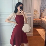 Toply shop COD +GRATIS ONGKIR Dres wanita Elegant  isella  / Gaun wanita korea style  / Dres wanita 