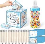 TrelaCo 82 Pcs Baby Shower Games Guess How Many Bears Guessing Game Include 1 Guessing Game Box 1 La