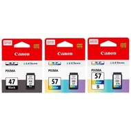 CANON PG-47 BLACK INK CARTRIDGE CANON CL-57 COLOUR INK CARTRIDGE