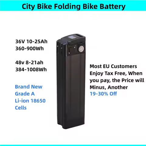 Silver Fish Ebike battery 36V 10Ah 12Ah 12.5Ah 15Ah 48V 10Ah 13Ah for G-Hybrid City Bike Folding Bik