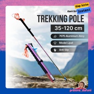 TaffSPORT Folding Hiking Stick Trekking Pole 7075 Aluminum 120cm - 7075 - Multi-Color