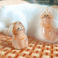 Japan BRIGH TLINK Transparent Cat Hair Storage Box Pendant Kitten Commemorative Gag Pet Collector