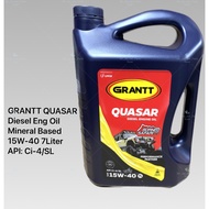 7 LITER GRANTT QUASAR 15W40 DIESEL ENGINE OIL MINERAL BASED.API: CI-4/SL HILUX TRITON D-MAX NAVARA C