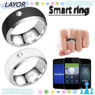 LAYORSG NFC Smart Ring, Stainless Steel Wearable Connect Finger Digital Ring, Creative Waterproof Ma