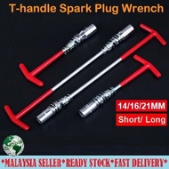 T-Handle Spark Plug Wrench 14mm /16mm / 21mm Socket Spark Plug Removal Tool Short/ Long