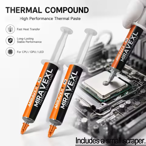 MIRAVEXL 8g Non-Conductive Thermal Paste Safe Cooling Heatsink Compound For CPU GPU PC Console Repai