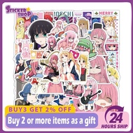 50pcs Anime Bocchi The Rock Sticker DIY Diary Luggage Scrapbook Phone Bicycle Sticker Kid Toy
