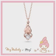 【客製品】STORY 故事銀飾-My Melody＆Me 系列-美樂蒂誕生石純銀項鍊-玫瑰金 1月