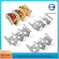 [quietnight.ph] Taco Holder Stand, 4 Pack Stainless Steel Stand Rack with Handles, Tray Holds Up to 
