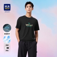 HLA/   HLA SPRINTING SMILE series T New short shirt t male