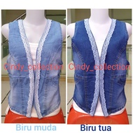 WOMEN'S VEST, LACE JEANS VEST, LATEST DENIM JEANS OUTER VEST FOR WOMEN