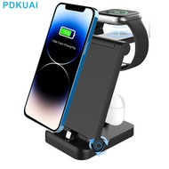 3 in 1 Fast Charging Station Dock Stand for iPhone 14 13 12 11 X Plus Airpods Pro Foldable Wireless Charger For Apple Watch 8 SE