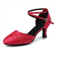 Closed Toe Modern Dance Shoes 7CM Latin Waltz Practice Dance Shoes Women Ladies Professional Dance Shoes