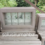 LOSTER PUTIH 70x40CM KACA KOTAK2 ANGIN2 SEMEN ROOSTER angin jendela