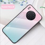 สำหรับ Huawei Nova 8i Gradient กระจกป้องกันมือถือเคสสำหรับหัวเหว่ย Huawei Nova 8i เคสโทรศัพท์แฟชั่น Coolent แก้ว