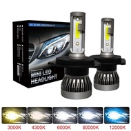 2 Keping LED H4 H7 Lampu Kereta H1 Mentol LED H8 H11 9005 HB3 9006 9004 HB1 H3 HB5 H13 Lampu Led 200