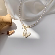 Dating Necklace蝴蝶珍珠项链