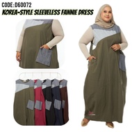 Plus Size Fashionable Sleeveless Dress Jubah High Quality Pockets 5xl 6xl 7xl 8xl Dresses D60072