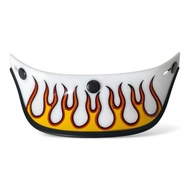 Short Pet Helmet Custom Handpainting – Short Helmet Visor Flame Motif | AK1