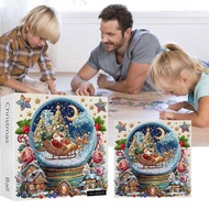 3d Christmas Puzzle Ball, Holiday Decoration Jigsaw With Ornament Hanger, Festive Family Y7p6