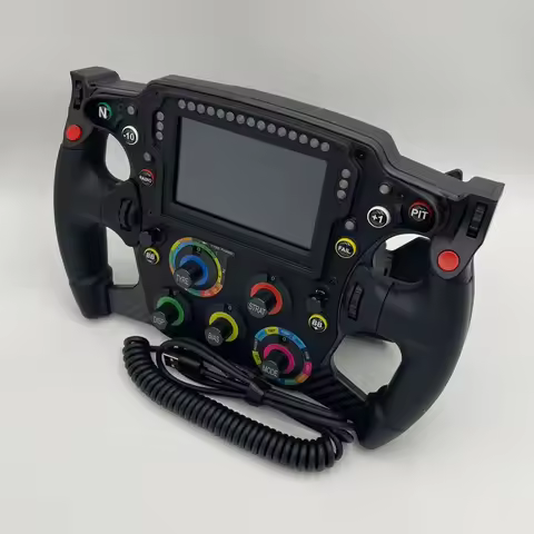 PC FORMULA Racing Game Simulator Game Steering Wheel with 4.3-inch Touchable High-Definition Screen 